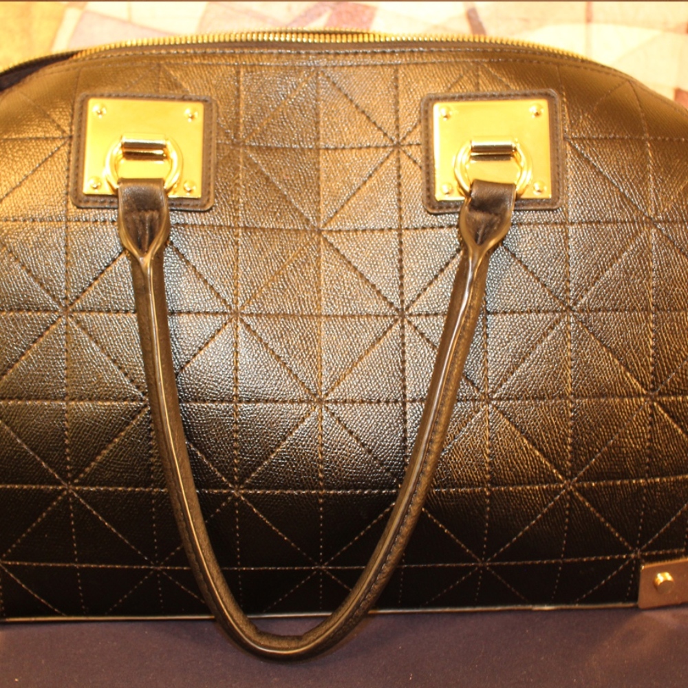 Aldo Black w/Gold Trim Hand Bag